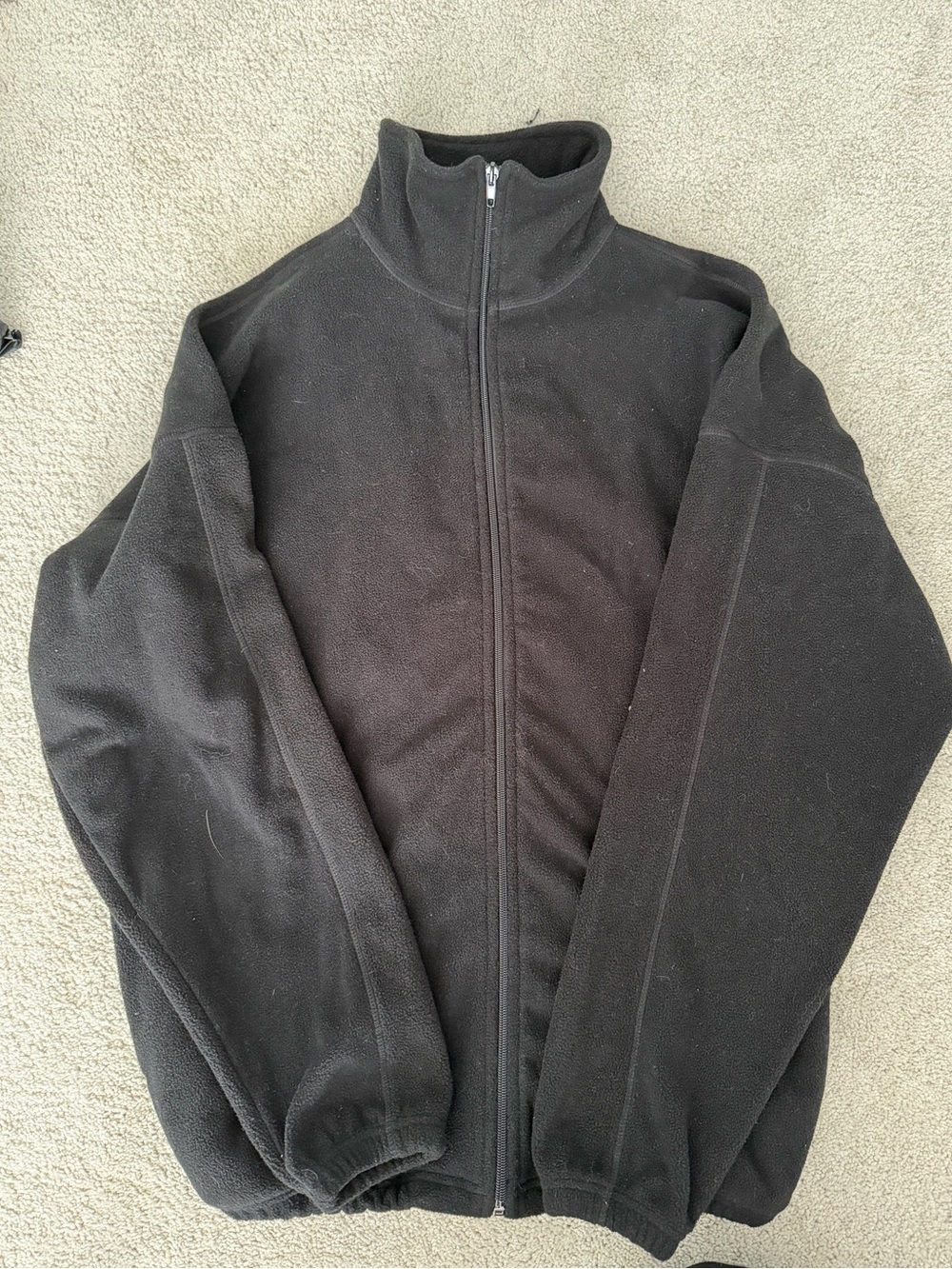 Balenciaga Black Full-Zip Lightweight Fleece Jacket